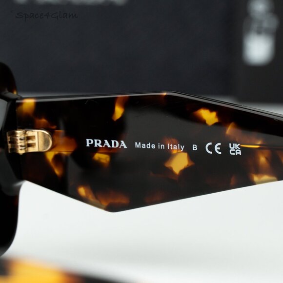 Prada Women Sunglasses Havana Honey Brown Cat Eye PR08YS 01V8C1 BRAND NEW main image 5